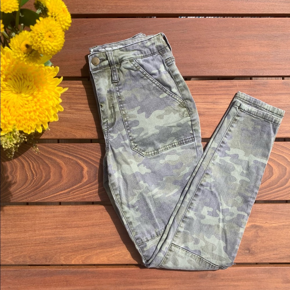 High Rise Camo Jeggings